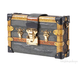 Louis Vuitton Grey Printed Petite Malle GHW