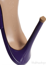 Purple PVC Slingback Pump