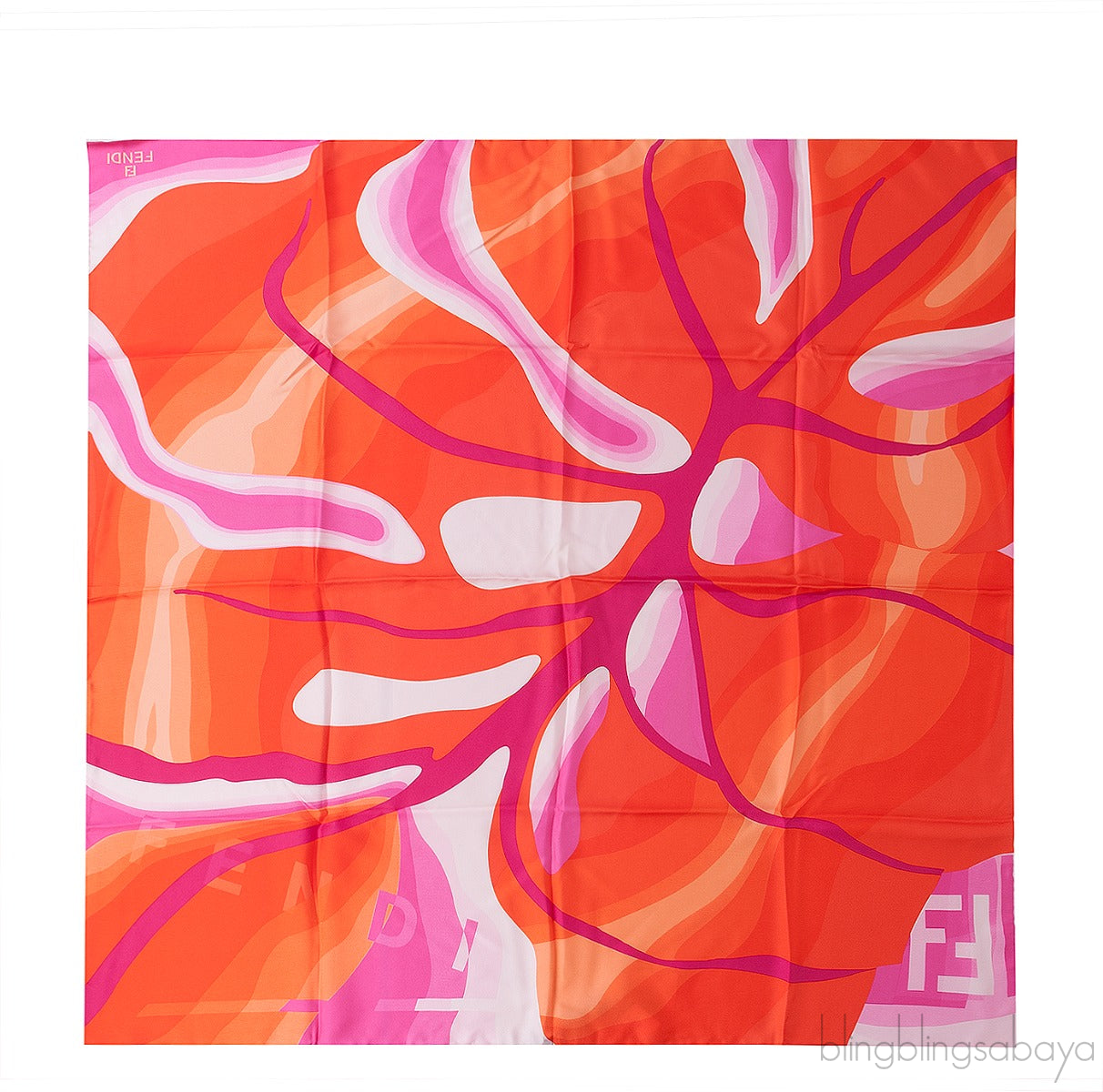 Foulard Orange Multicolor Silk