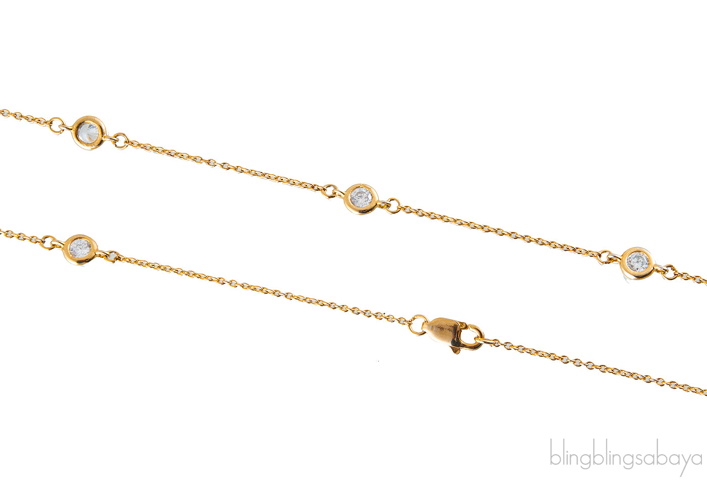 Gold Diamond Necklace & Bracelet