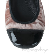 Prada Sport Beige Velvet Ballet Flats