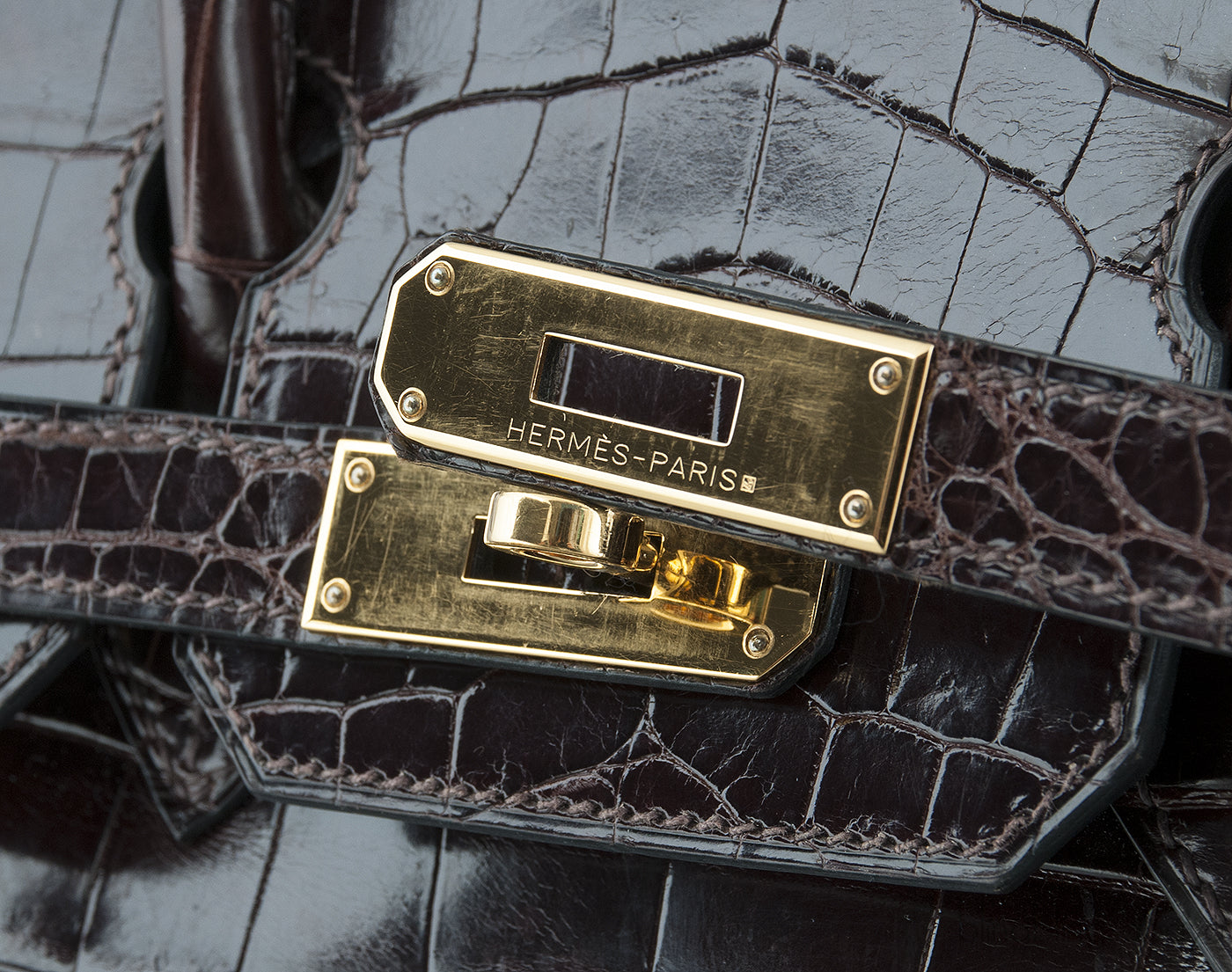 Birkin 30 Dark Brown Crocodile