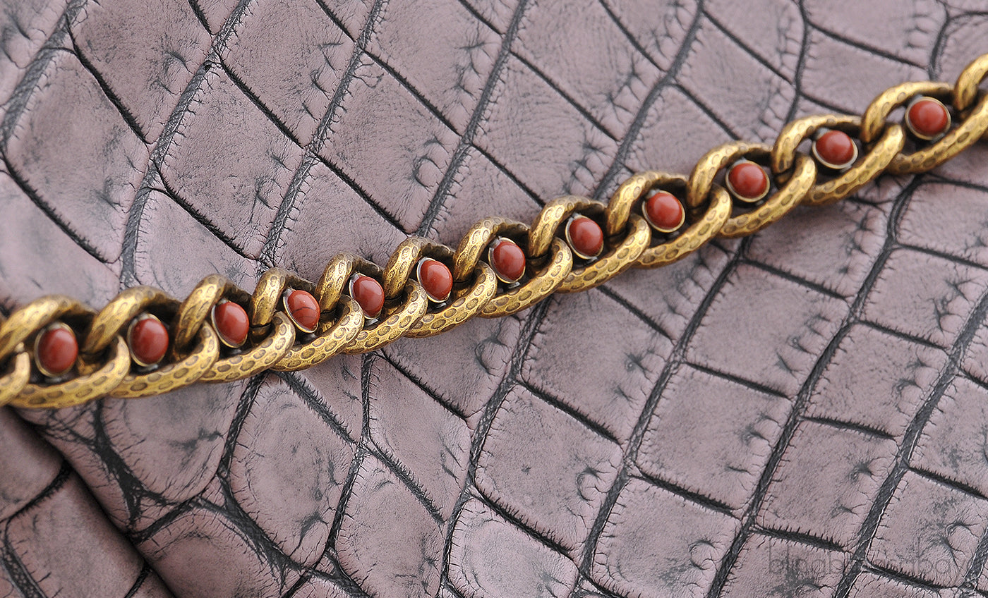 Ecrin Pochette Crocodile Chain Flap