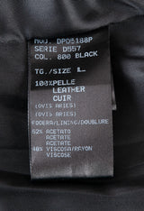 Black Pelle Leather Coat