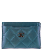 Metallic Blue Classic Card Holder