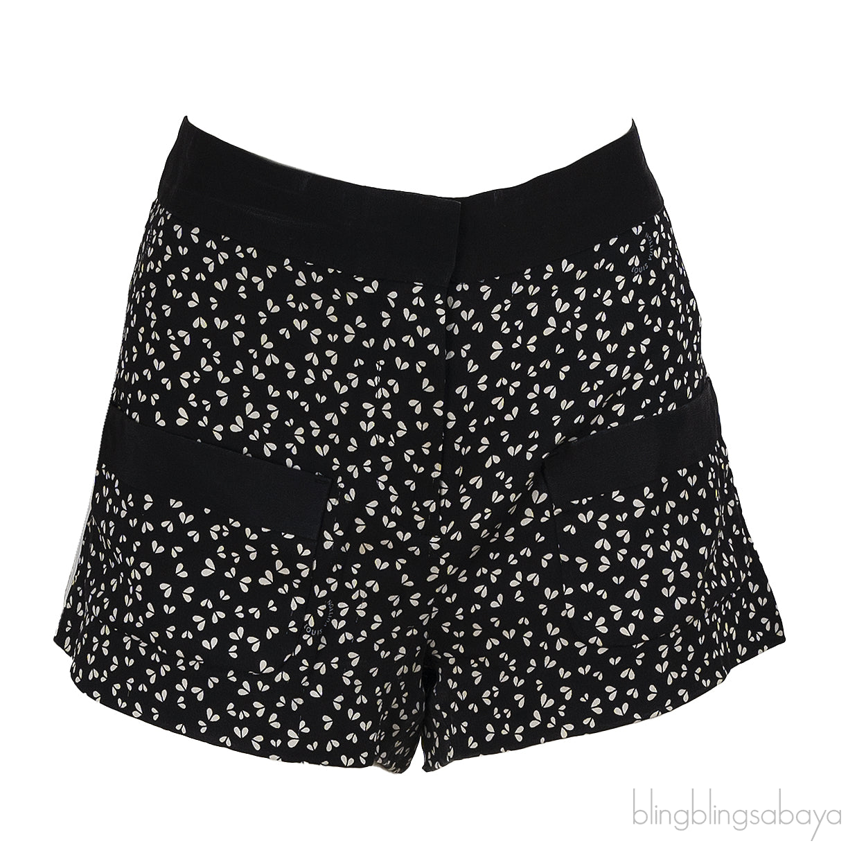 Louis Vuitton Black Printed Blouse & Shorts