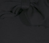 Black Stretched Ruffled Sheath Dress