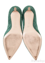 Emerald Suede Pointed Toe Heels