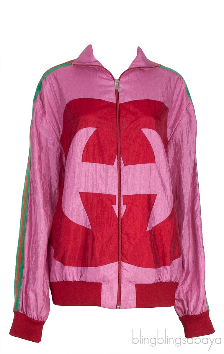Pink GG Logo Retro Track Jacket