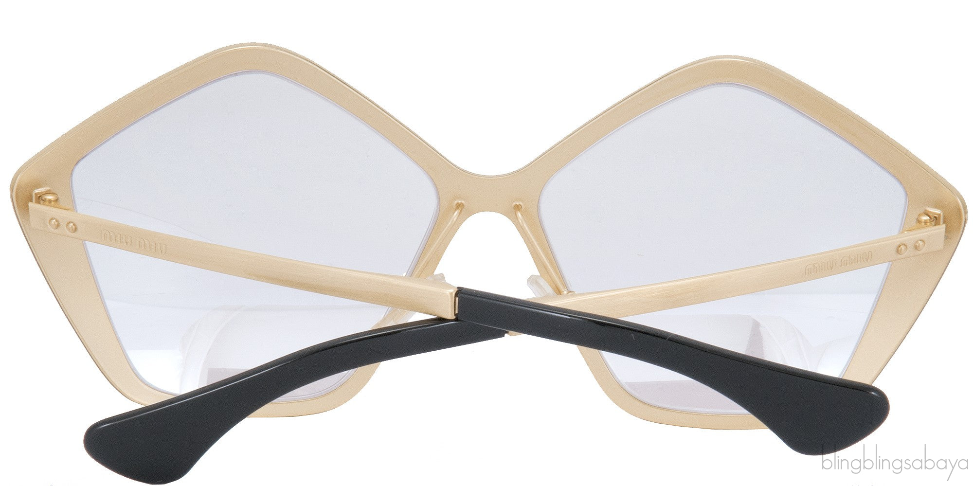 SMU53N Geometric Gold Sunglasses
