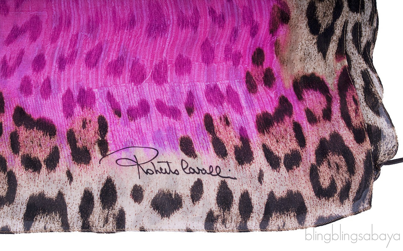Pink Leopard Voile Scarf