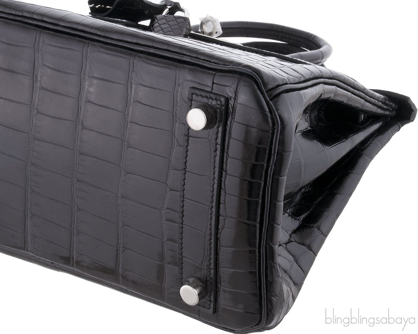 Birkin 25 Black Crocodile PHW