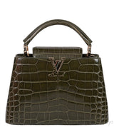 Capucines BB Crocodile Kaki Bag