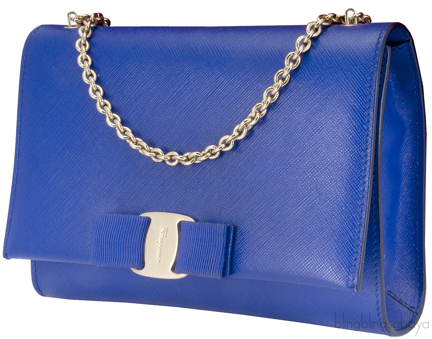 Blue Ginny Mini Leather Shoulder Bag