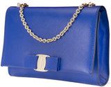 Blue Ginny Mini Leather Shoulder Bag