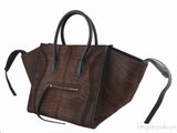Shaded Pony Hair Phantom Brown Bag