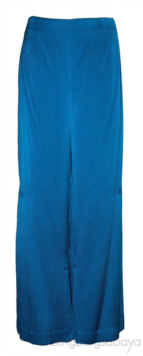 Blue Textured Top & Trouser