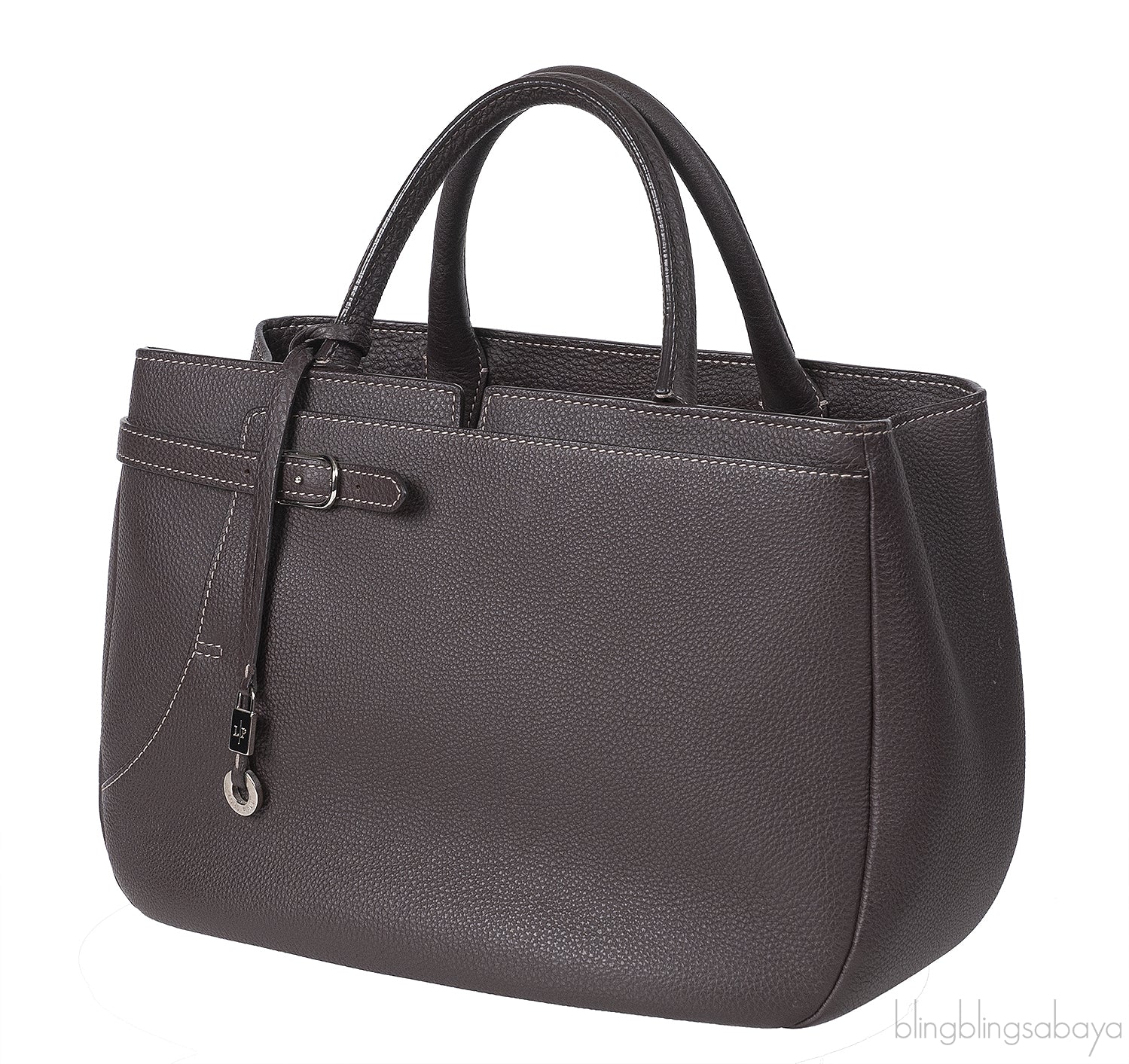Loro Piana Charcoal Grey Top Handle Bag
