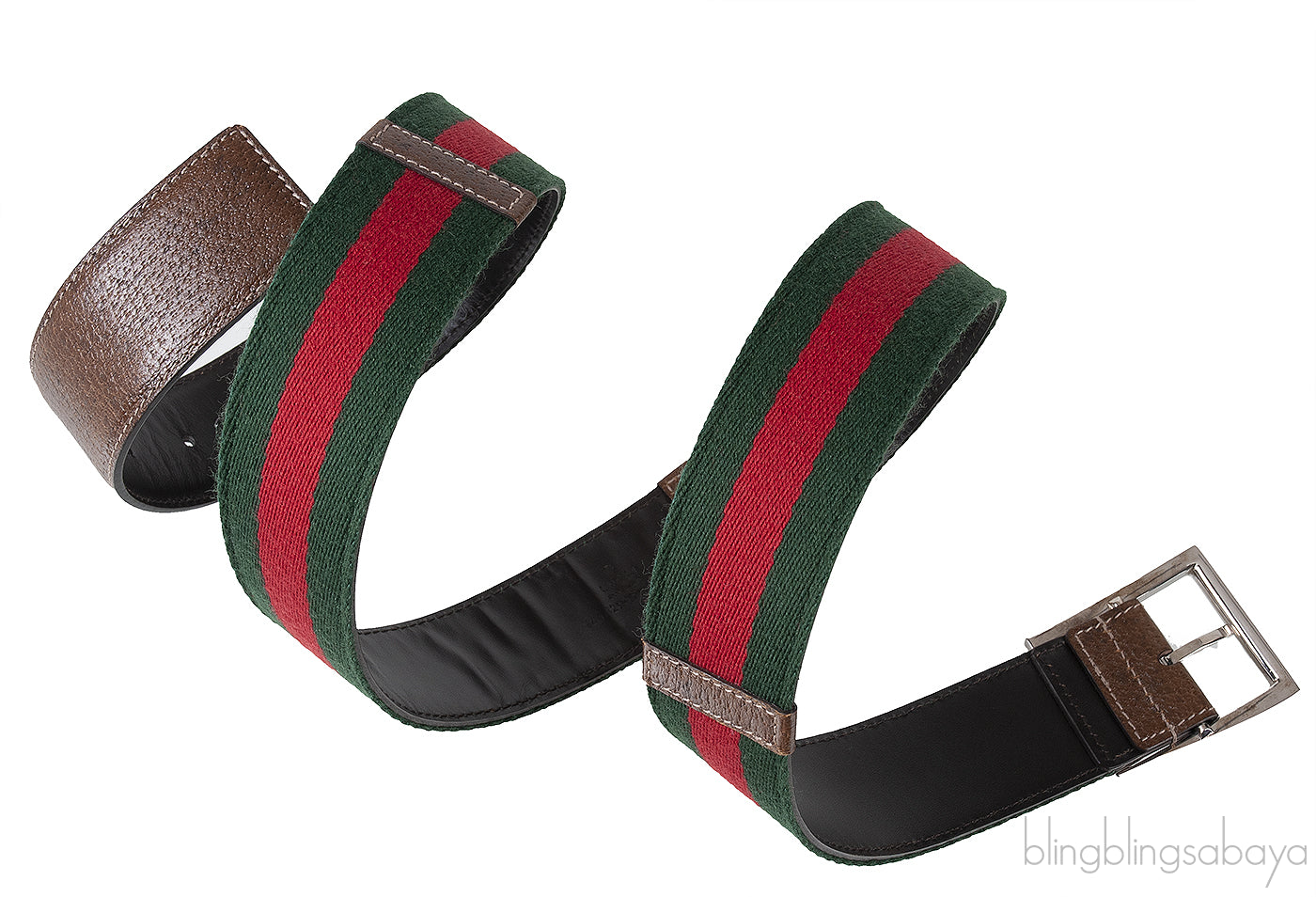 Web Silver Buckle Belt