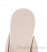 Isa Open Toe Mules Beige