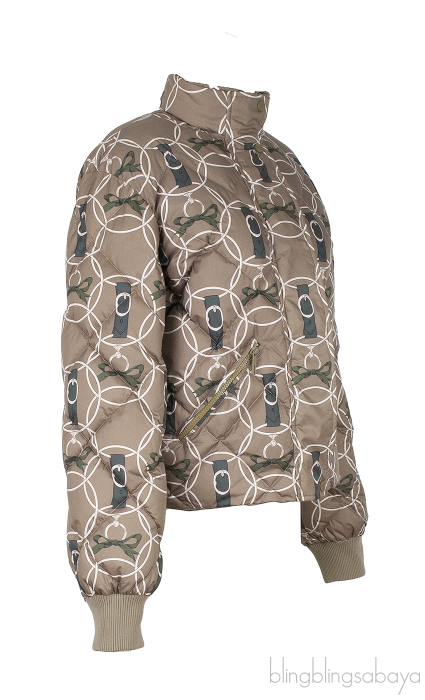 Vert Gobi Doudoune Courter Reversible Jacket