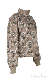 Vert Gobi Doudoune Courter Reversible Jacket