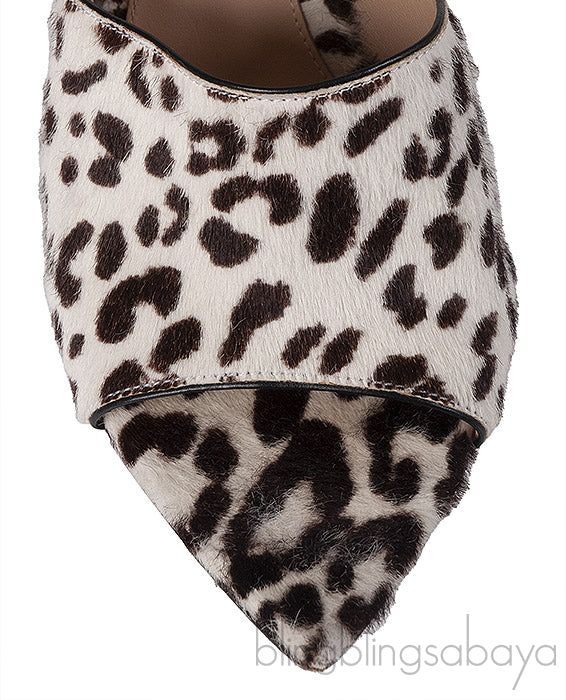 Gianvito Rossi Alice Leopard Print Calf Hair Mules