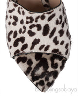 Gianvito Rossi Alice Leopard Print Calf Hair Mules
