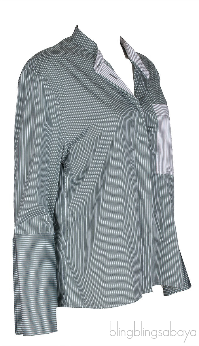 Striped Printed Long Sleeve Shirt