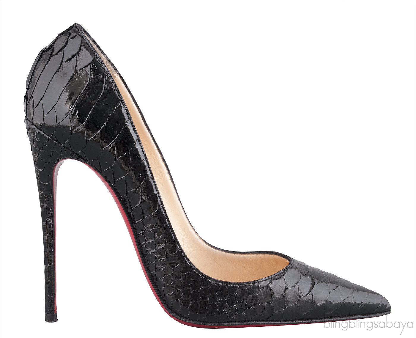 Black Python So Kate Heels