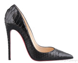 Black Python So Kate Heels