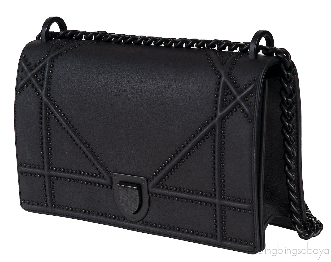 Dior Diorama Black Ultra Matte Medium Shoulder Bag