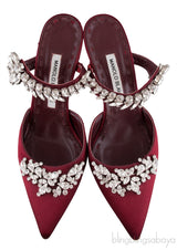 Lurum 90 Burgundy Satin Pump