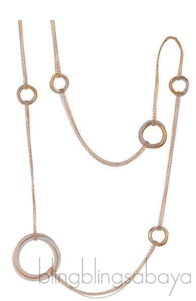 Trinity Tricolor Diamond Necklace