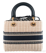 Lady Dior Natural Wicker & Dior Oblique Medium