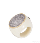 14kt Backlite & Diamond Ring