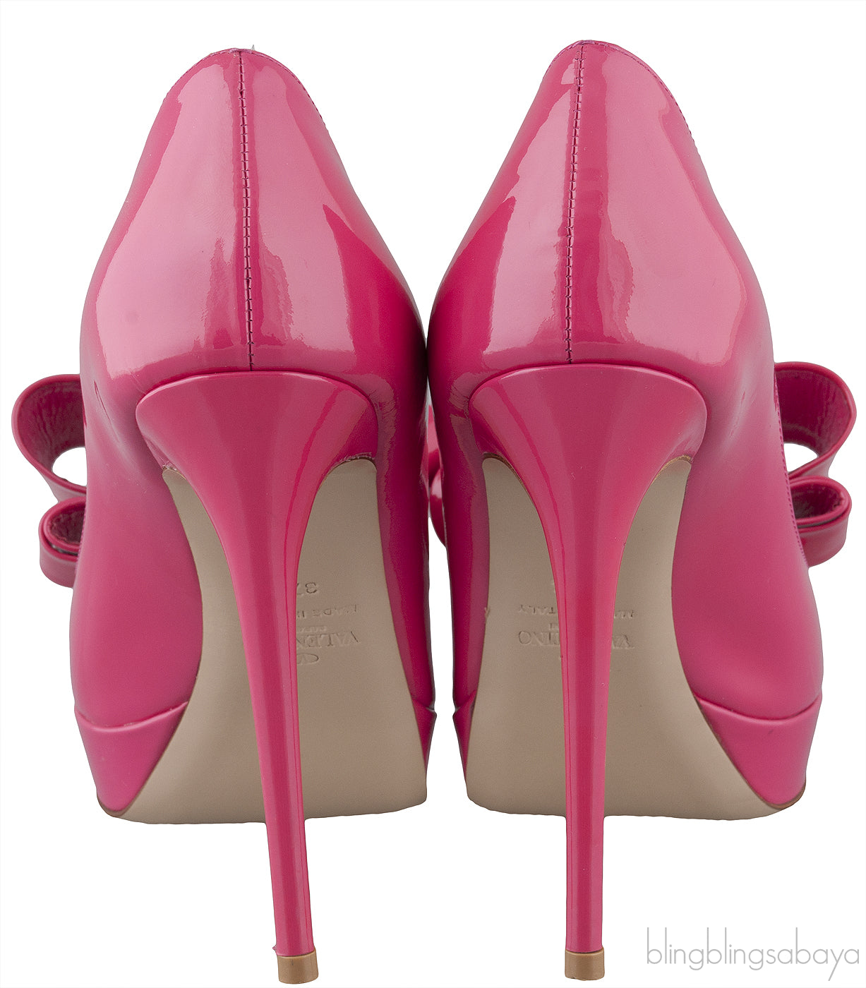 Bow Pink Patent Pump