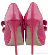 Bow Pink Patent Pump