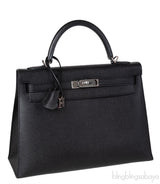 Kelly 32 Black Sellier Epsom PHW