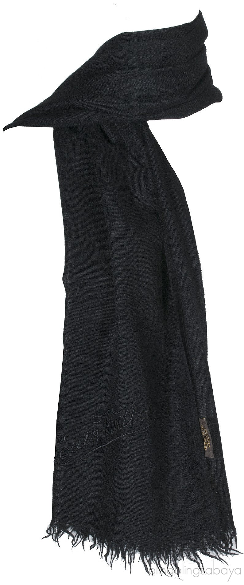 Black Plain Cashmere Shawl