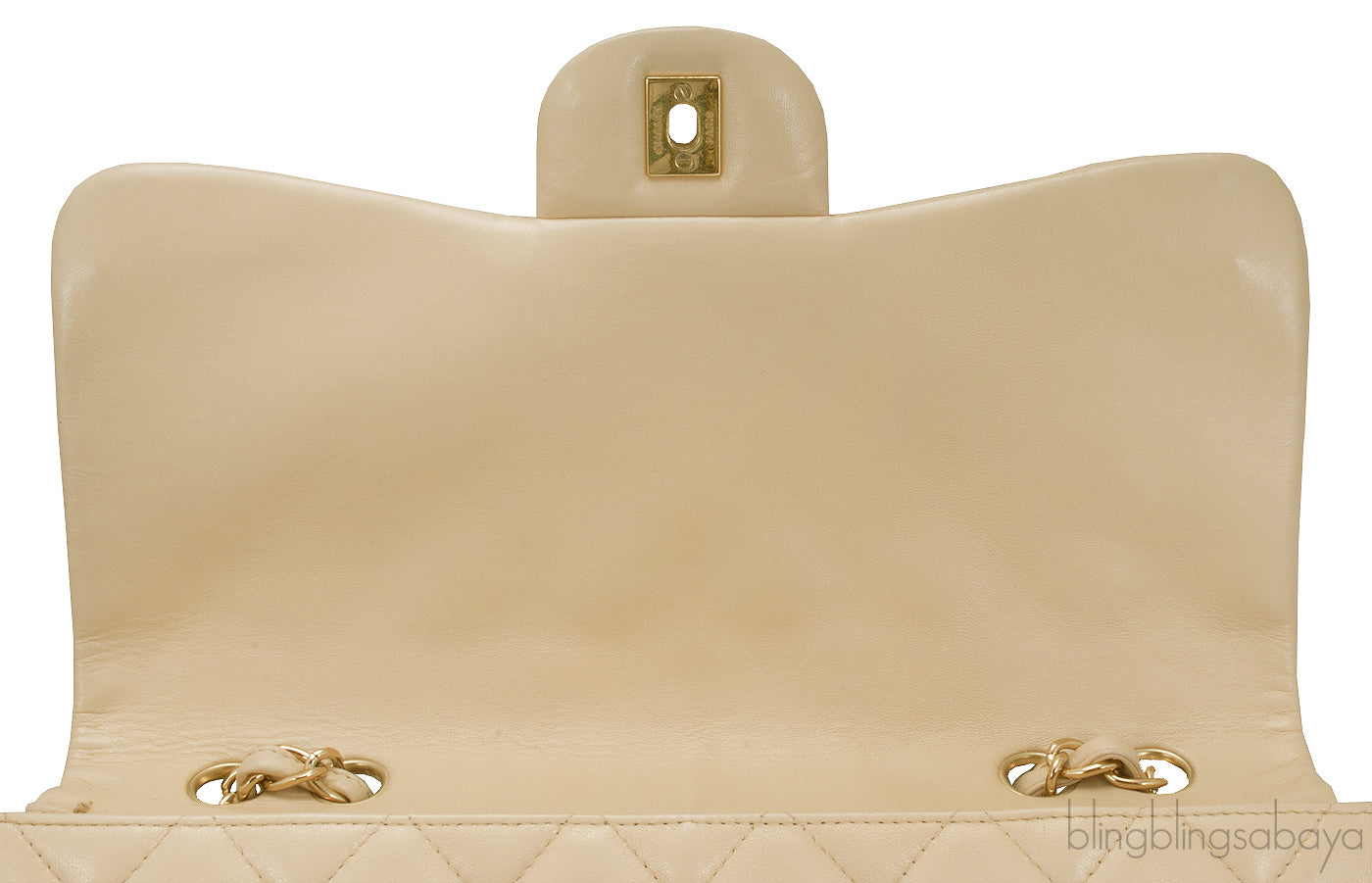 Beige CC Jumbo Flap Bag