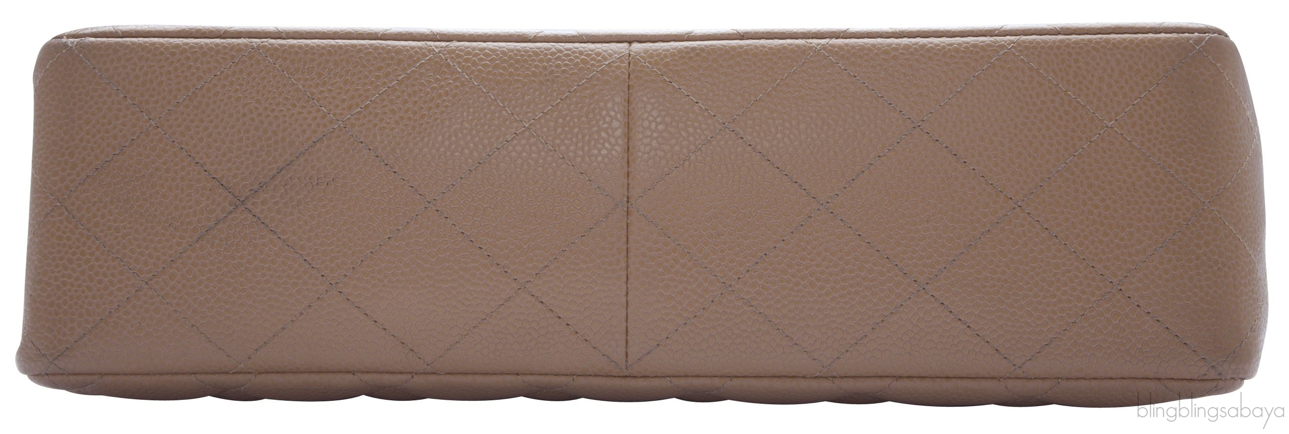 XL Jumbo Tan Caviar Leather