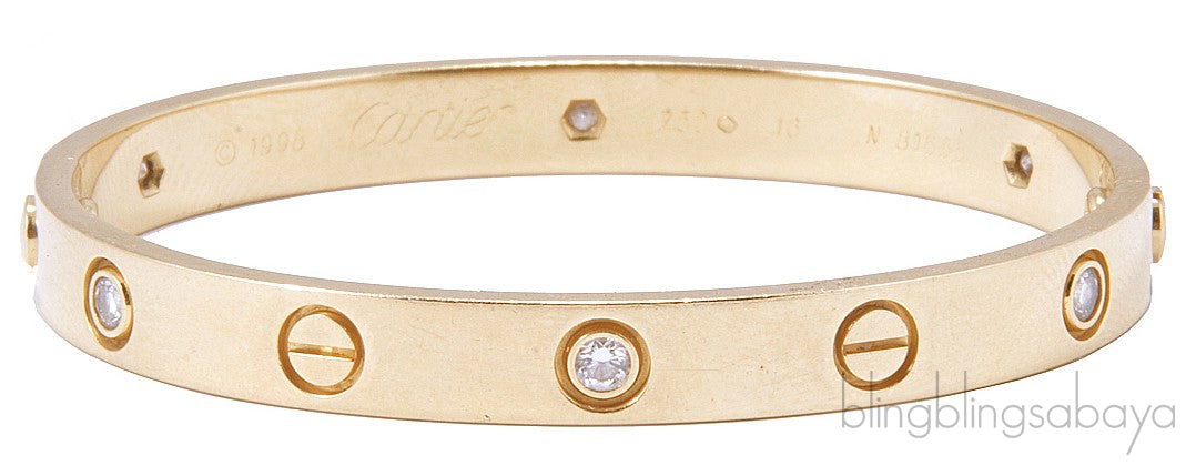 Yellow Gold LOVE Diamond Bracelet