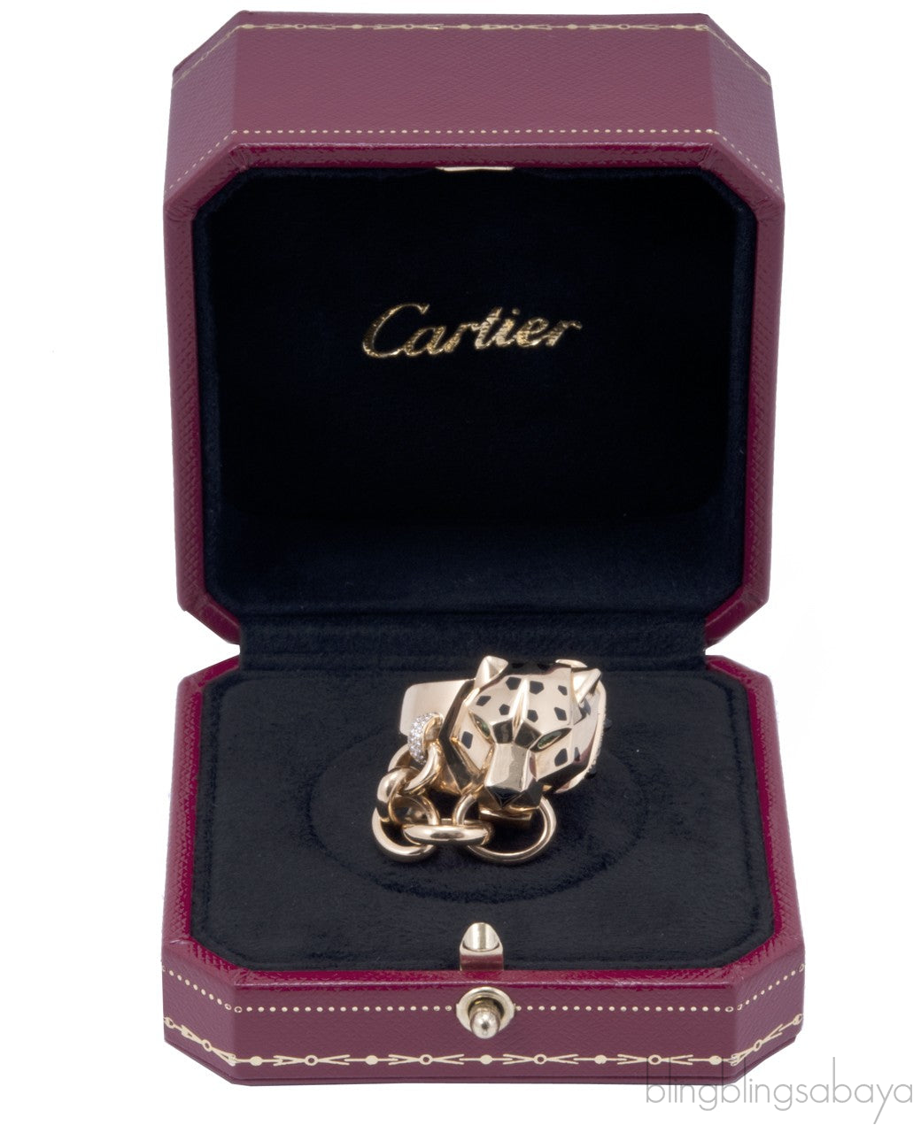 Panthere Yellow Gold Chain Ring