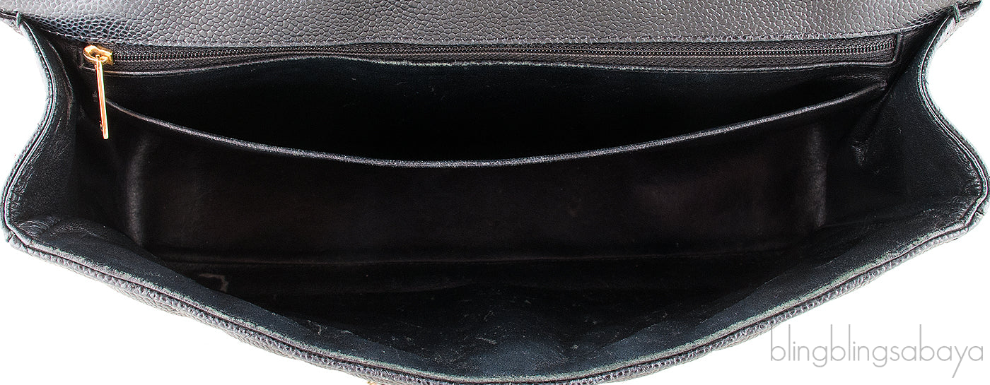 Black Caviar Maxi Flap Bag