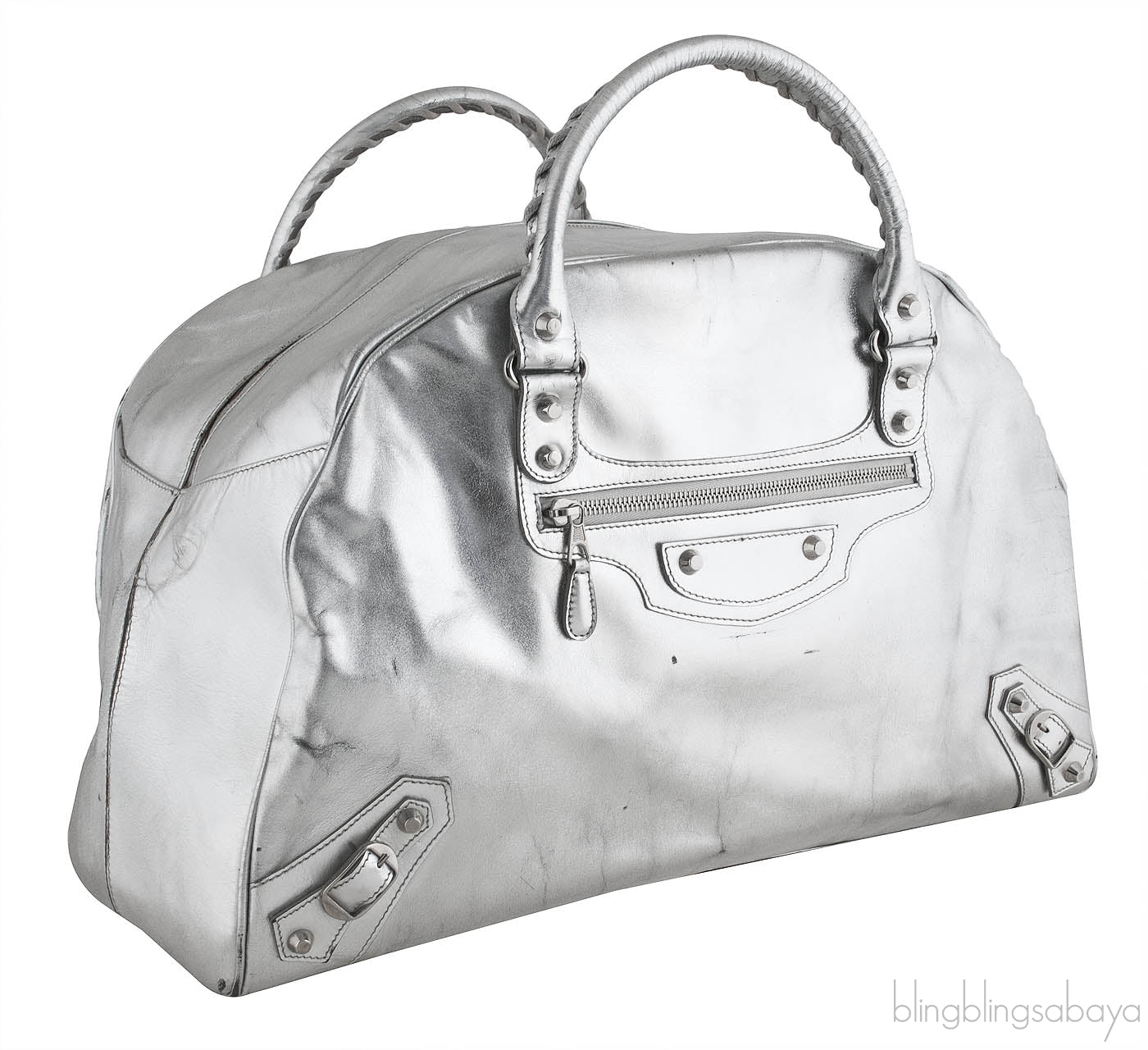 Silver Medium Bowling Bag