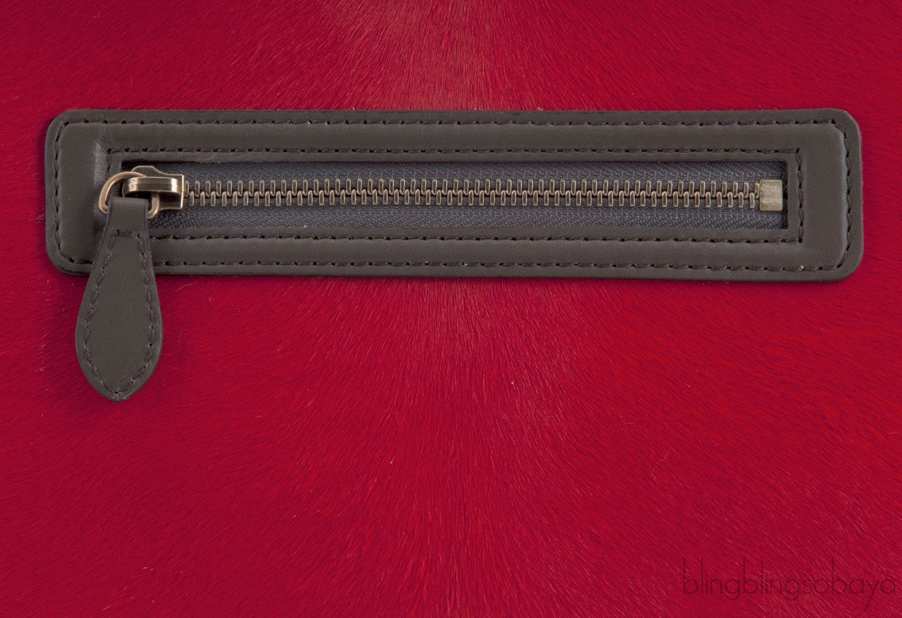 Mini Luggage Tricolor Brick Pony Hair
