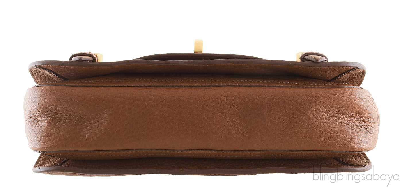 Miu Miu Patina Brown Cervo Leather Bag
