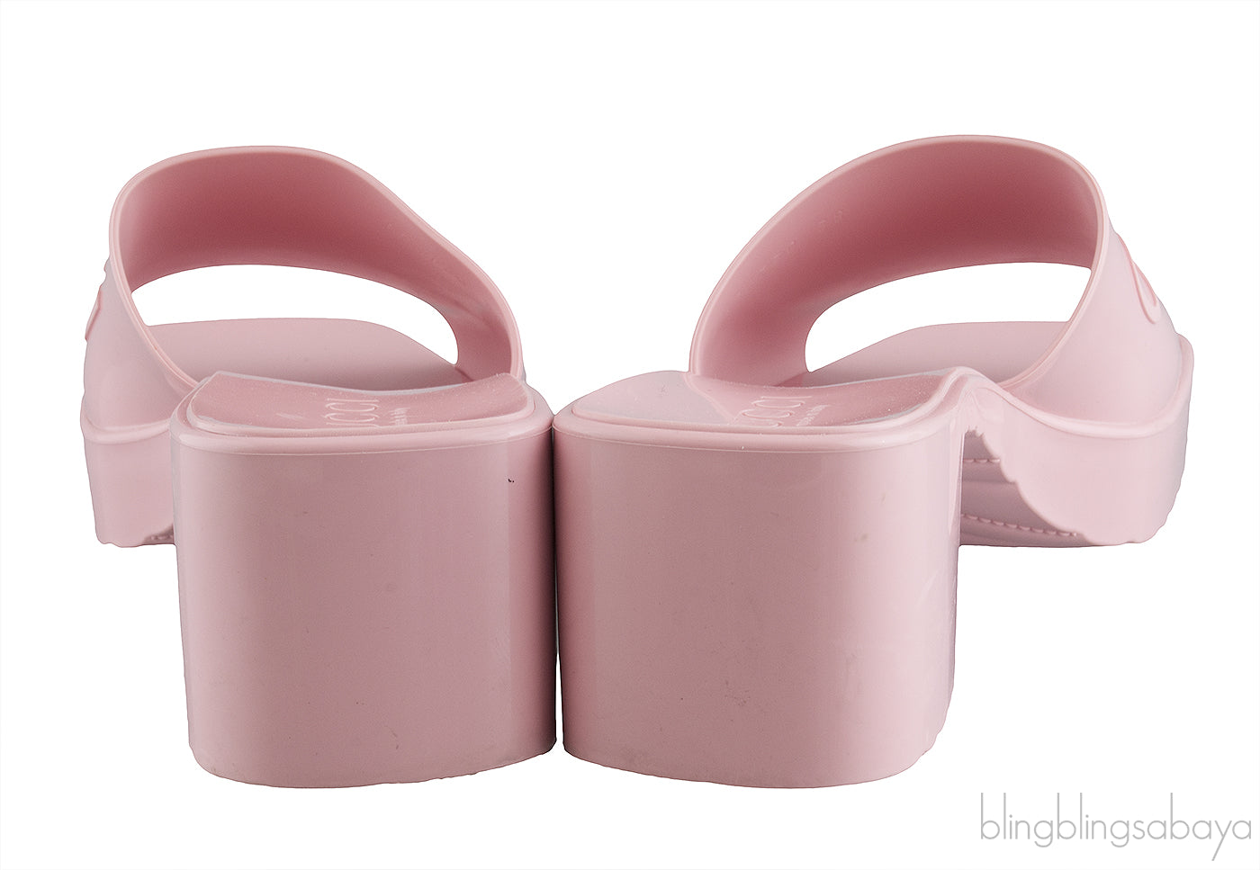 Pastel Pink Rubber Slide Sandals