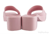 Pastel Pink Rubber Slide Sandals